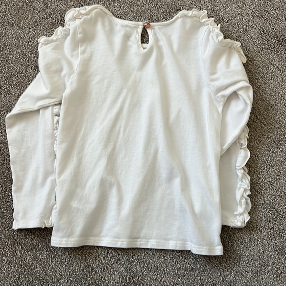 Carrement beau size 6/114 cm long sleeve shirt with ruffles-light ivory - Picture 4 of 4